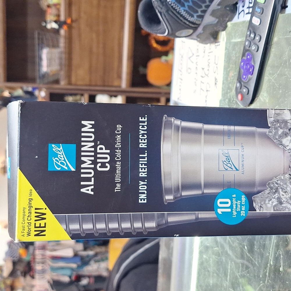 New BALL ALUMINUM CUP 10 LIGHTWEIGHT STURDY CUPS 20 oz